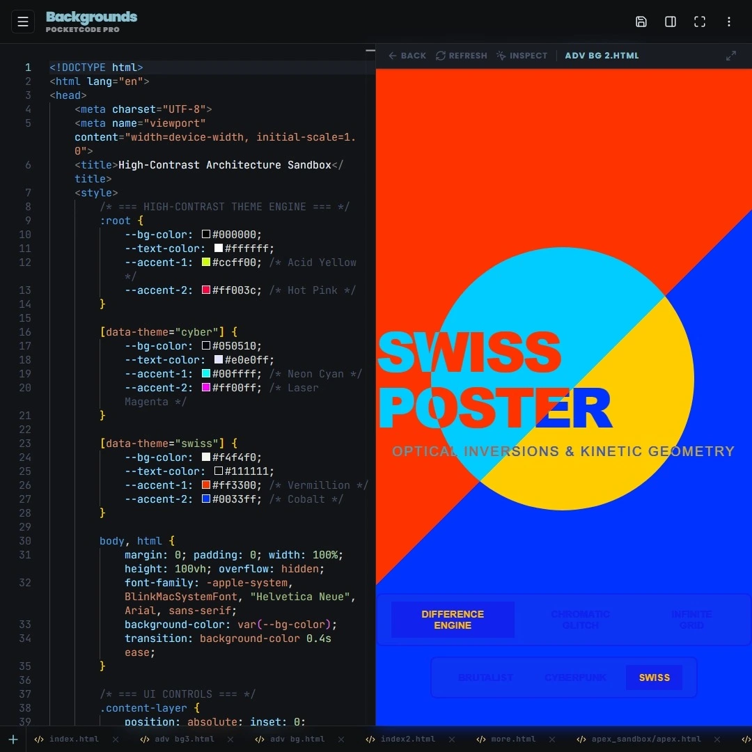 Pocket Code Pro UI