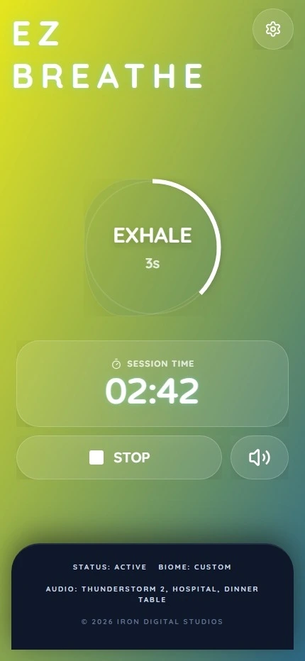 EZ Breathe Main UI