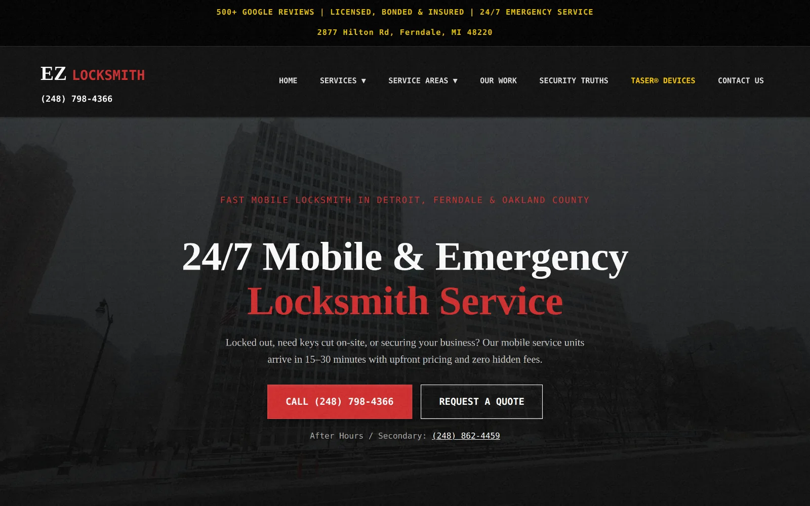 EZ Locksmith — 24/7 mobile locksmith, Ferndale and Detroit