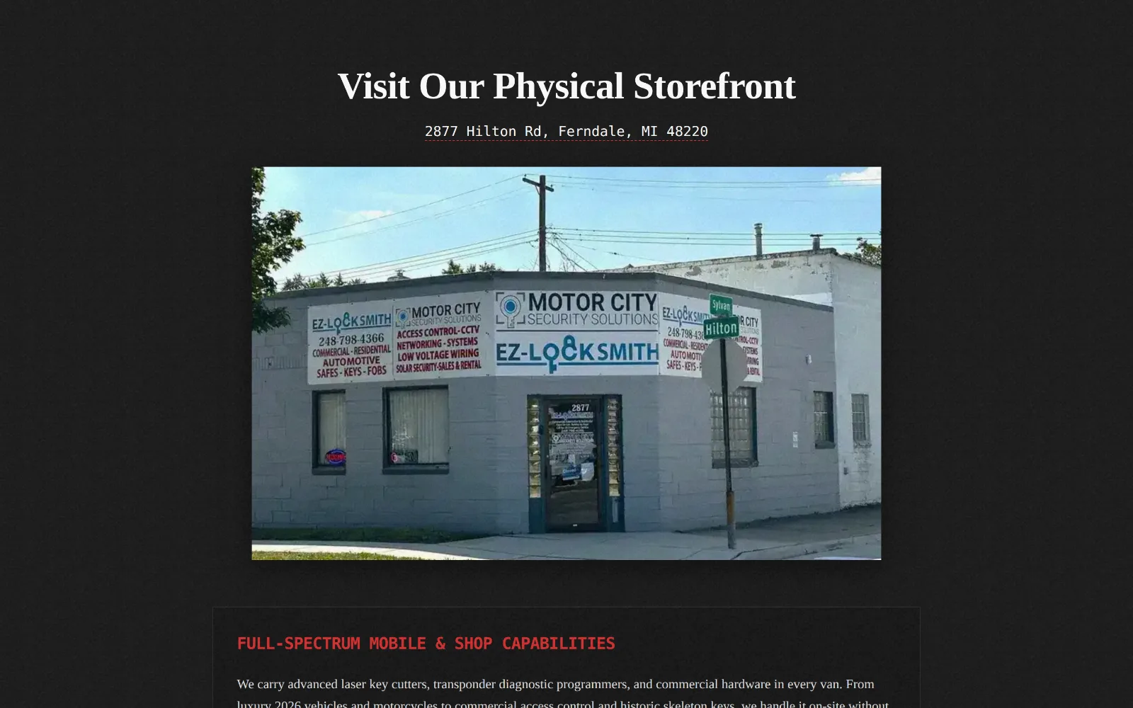 EZ Locksmith Detroit — service pages across the metro area