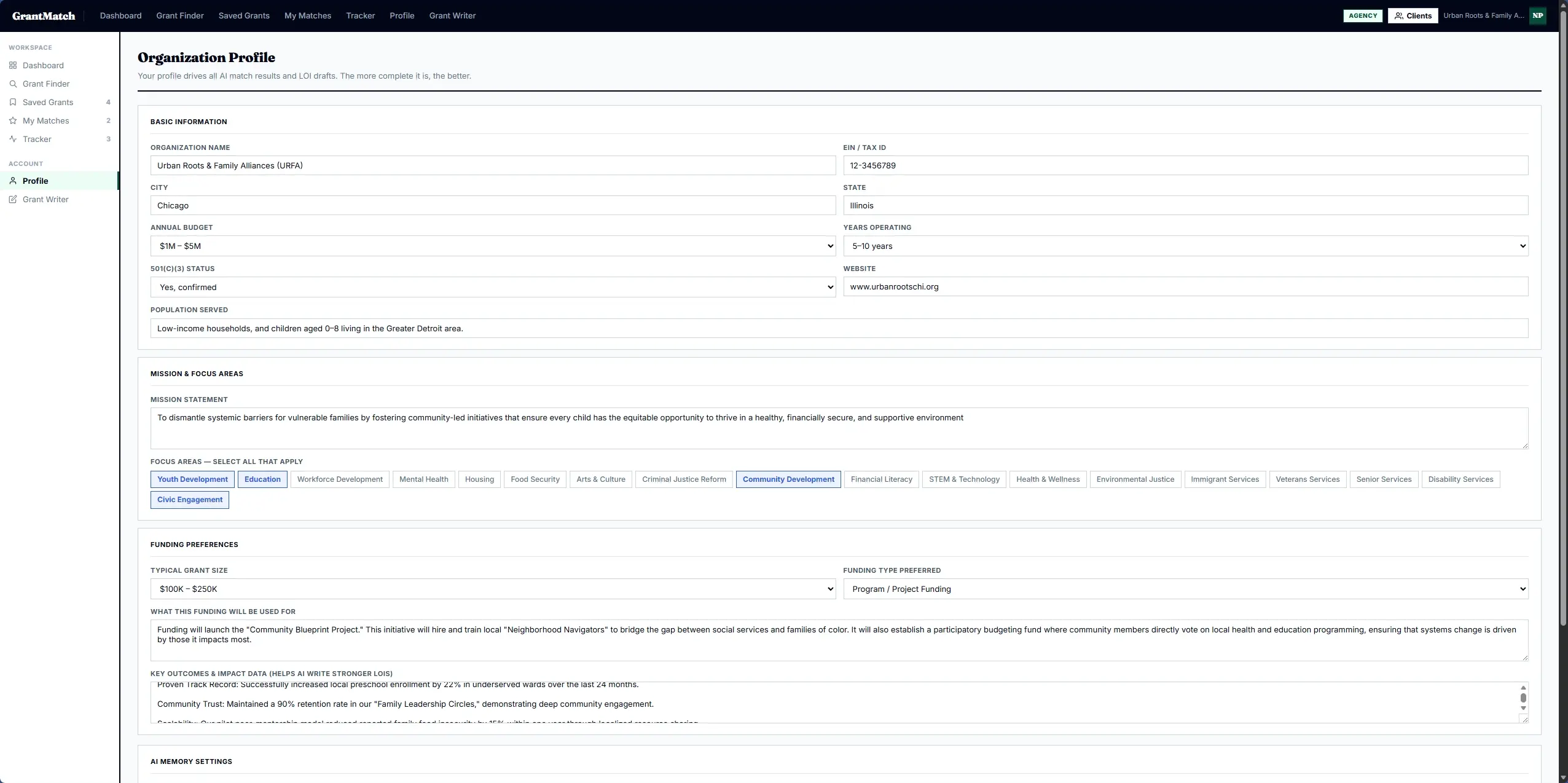 Grant Flow — the Kanban tracker